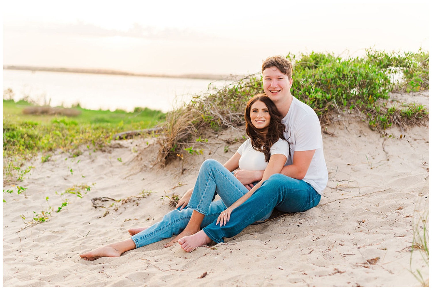 beach engagement session with Wilmington wedding photographer