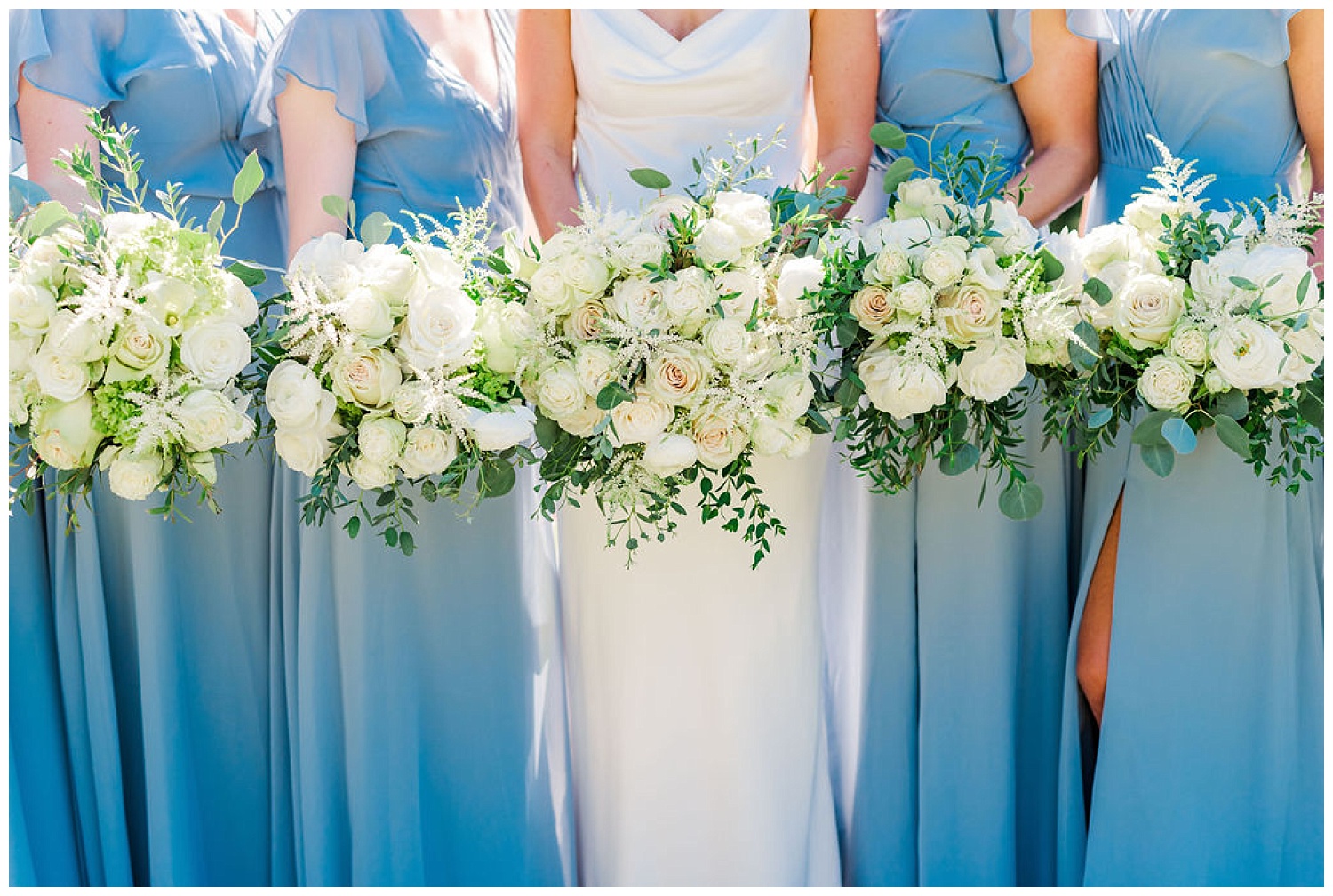 details of bouquets at Chapel Hill Carriage house