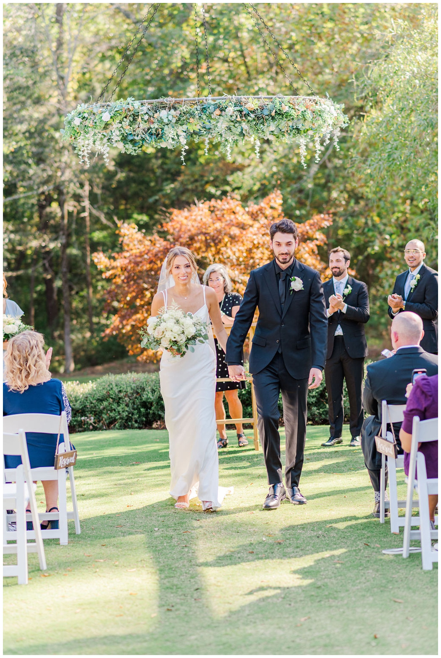 wedding ceremony at the Chapel Hill Carriage House in North Carolina