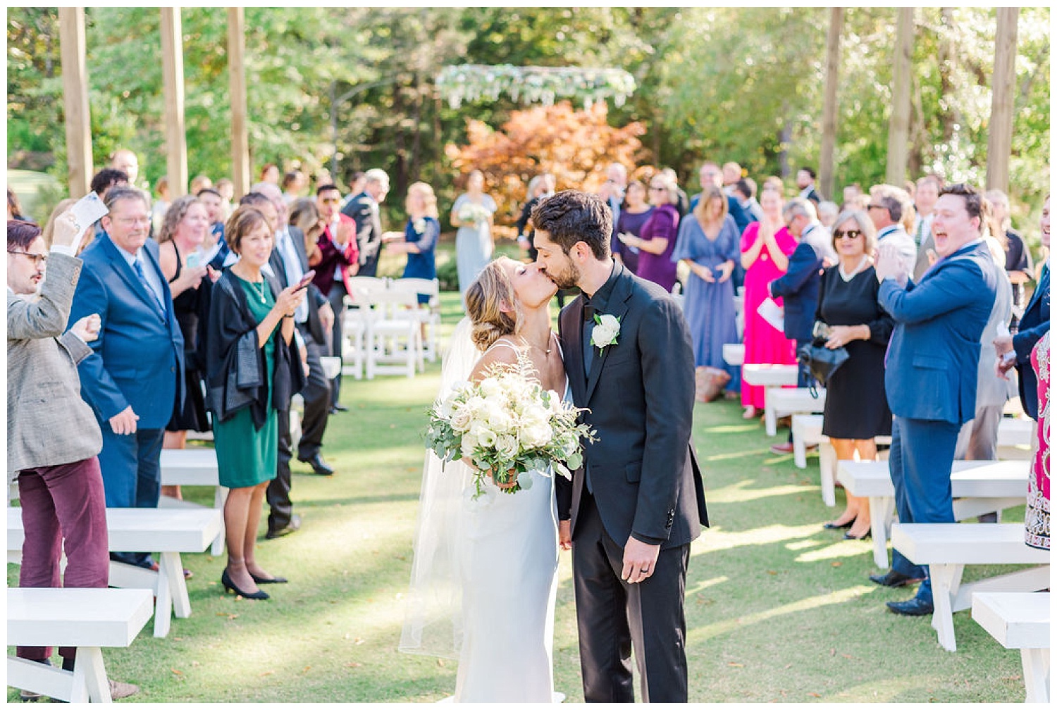 wedding ceremony at the Chapel Hill Carriage House in North Carolina