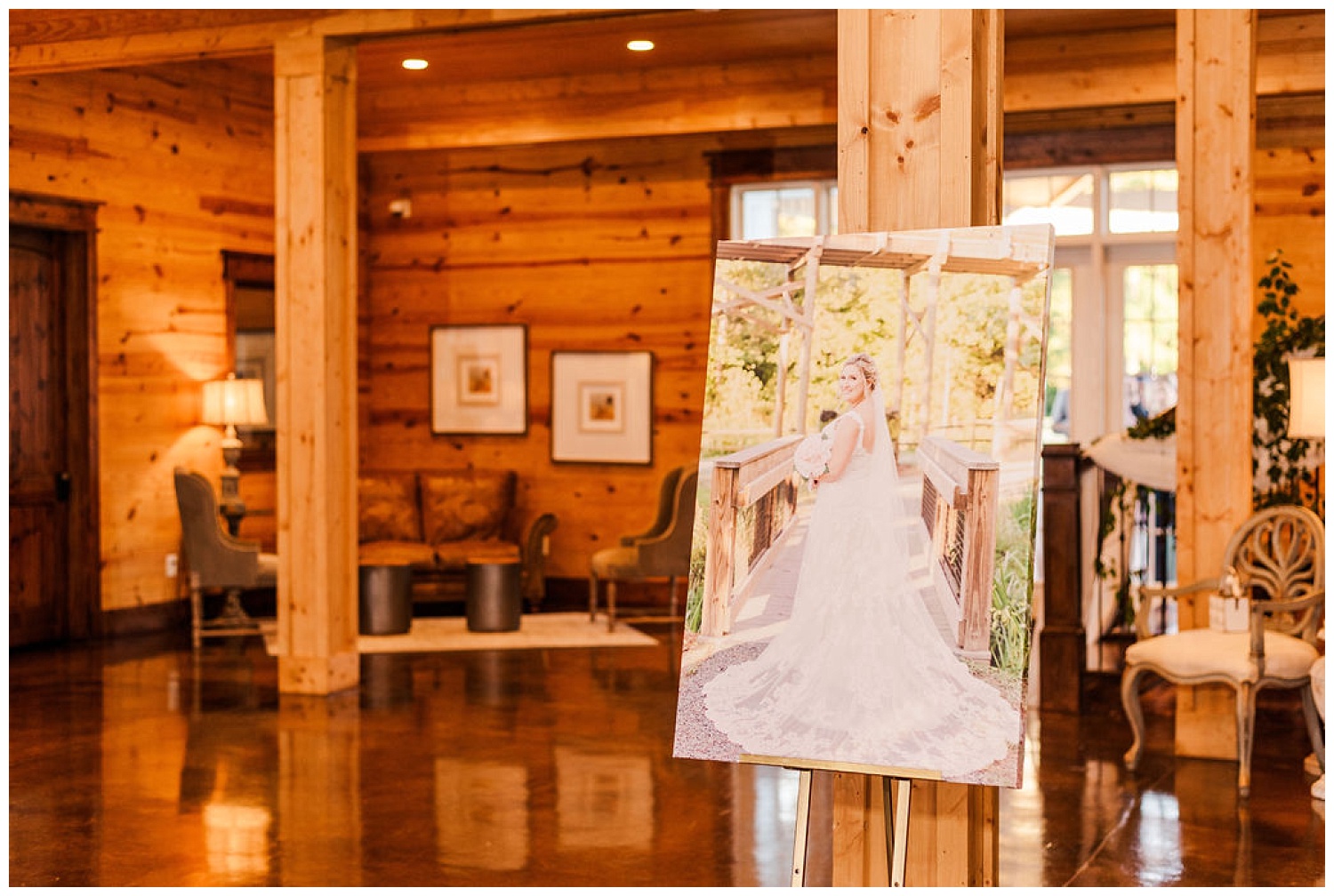 wedding reception details at The Carolina Barn in NC
