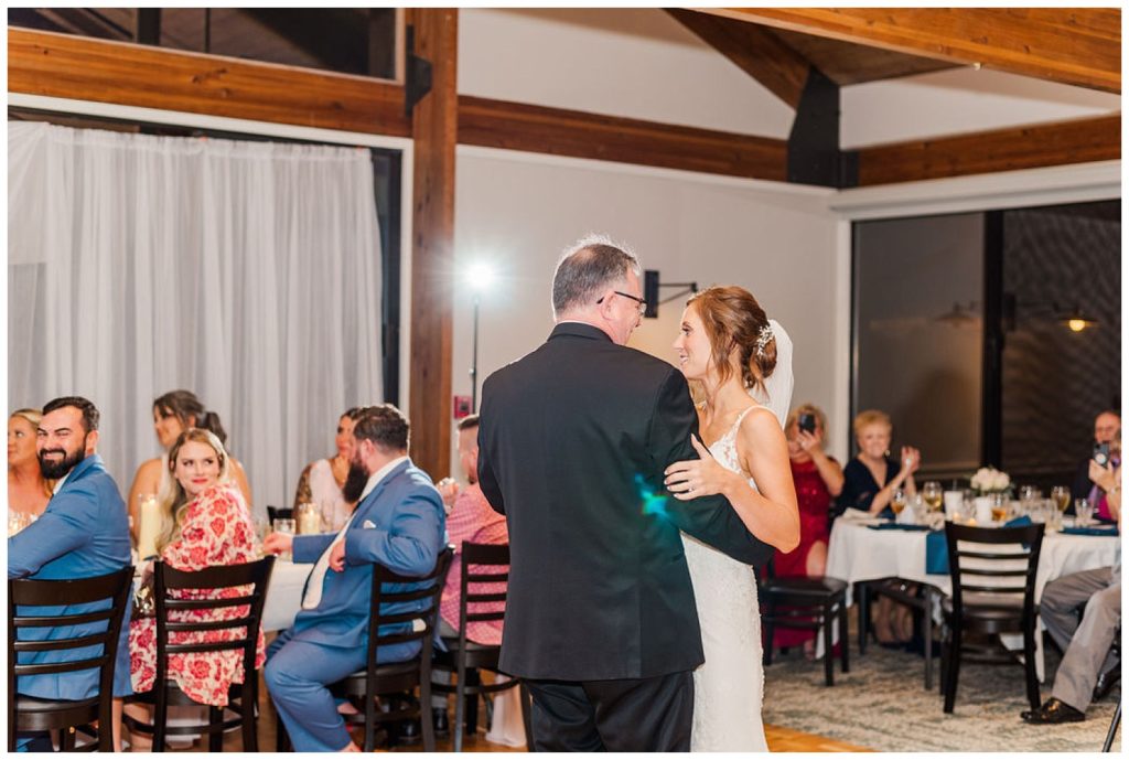 bride and dad having first dance at Pine Valley Country Club
