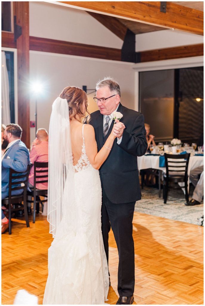 bride and dad having first dance at Pine Valley Country Club