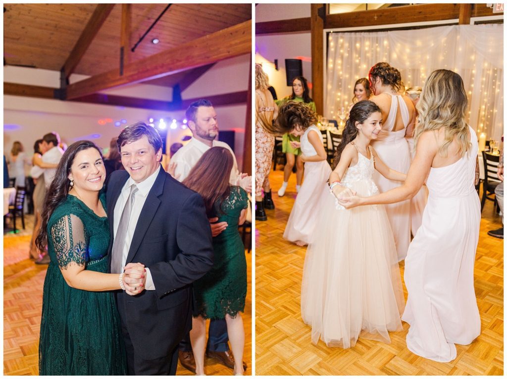wedding guests dancing at Pine Valley Country Club reception