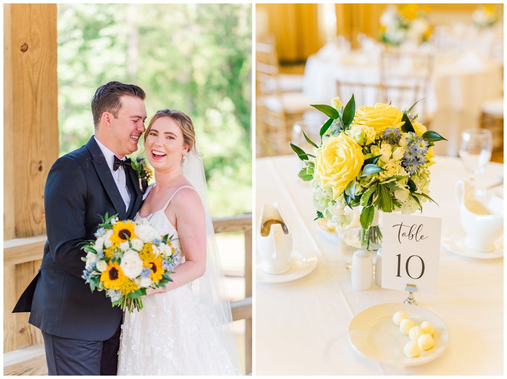 yellow floral table designs by Sarah Ann Events in Wallace, N.C.