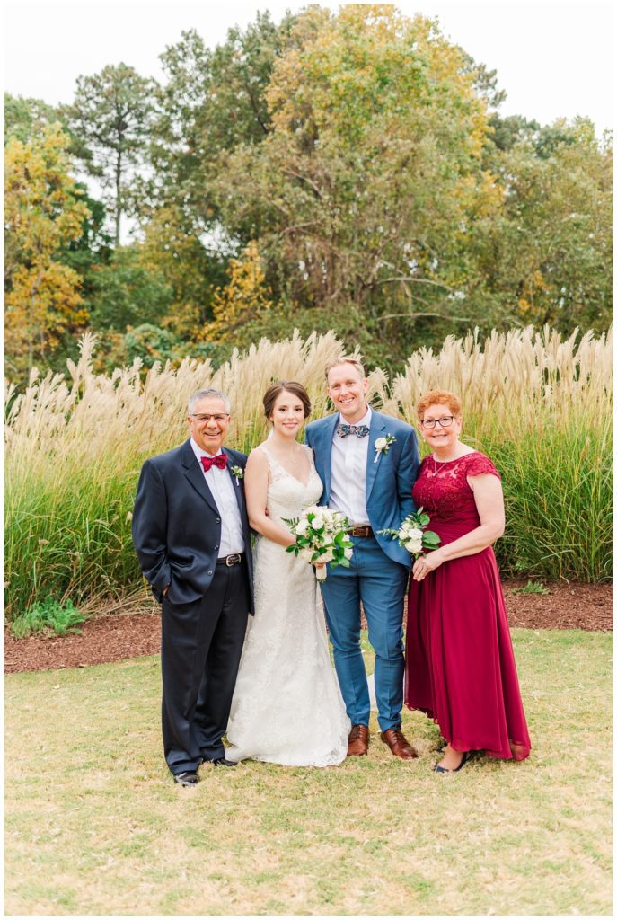 family formals at The Maxwell wedding venue in Raleigh