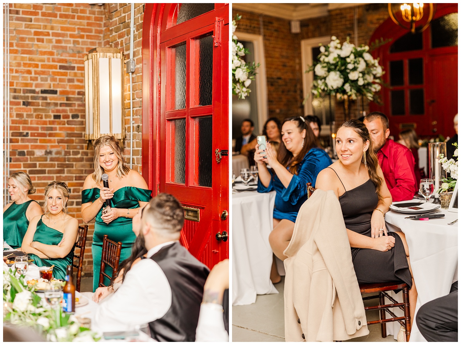 wedding toasts at downtown Wilmington venue