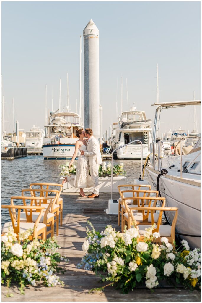 Charleston harbor elopement styled shoot