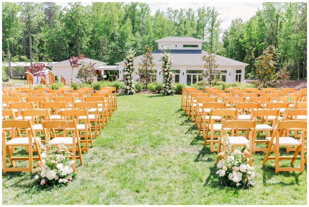 ceremony site at North Carolina wedding venue