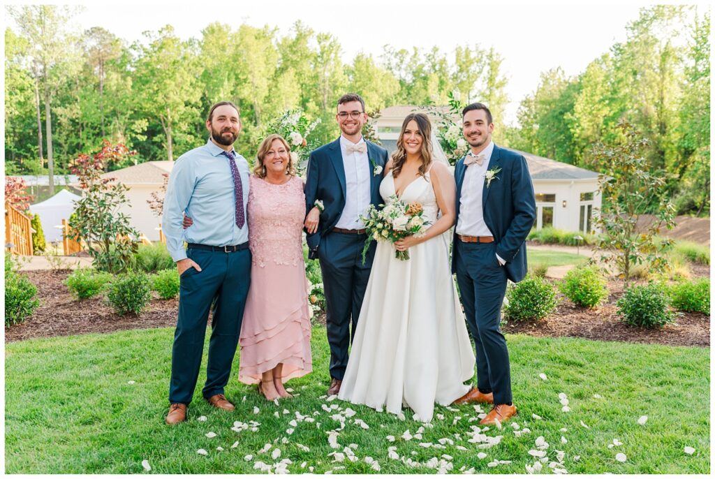 family formals at the Upchurch wedding venue
