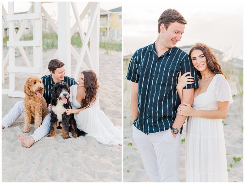 tips on how to include your dogs in your engagement session in Wilmington