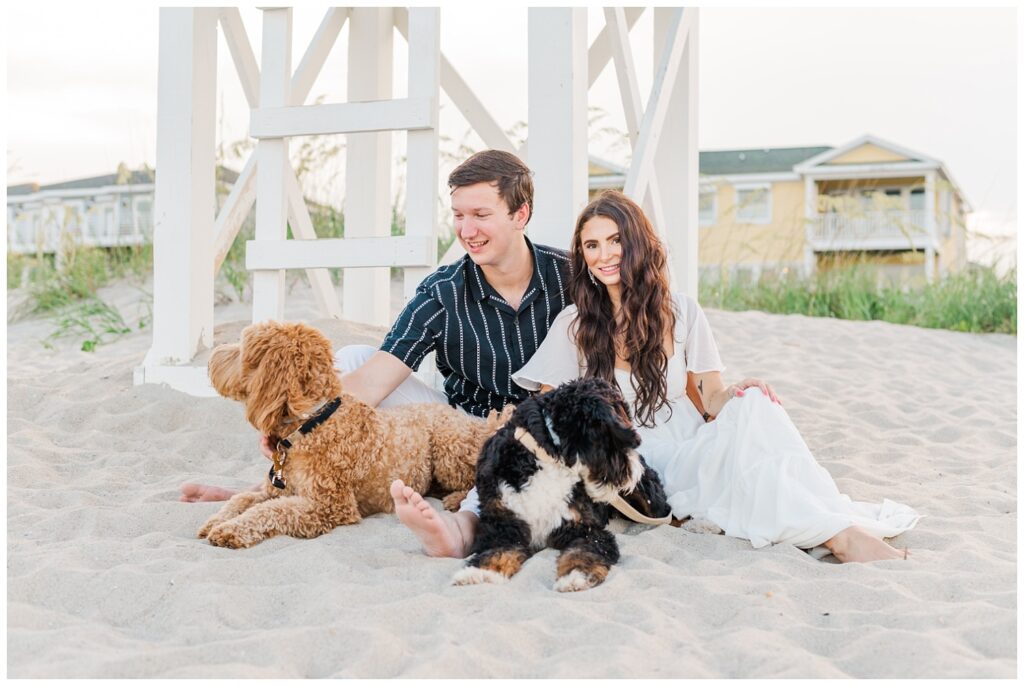 tips on how to include your dogs in your engagement session in Wilmington