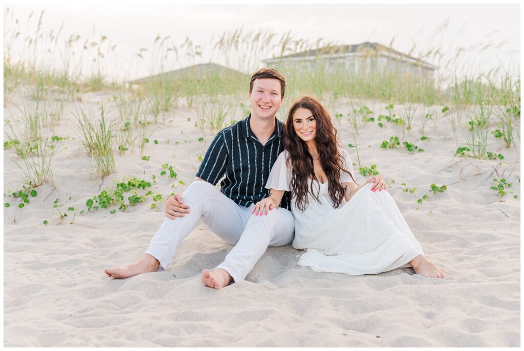 Wilmington engagement photographer on the beach for summer session