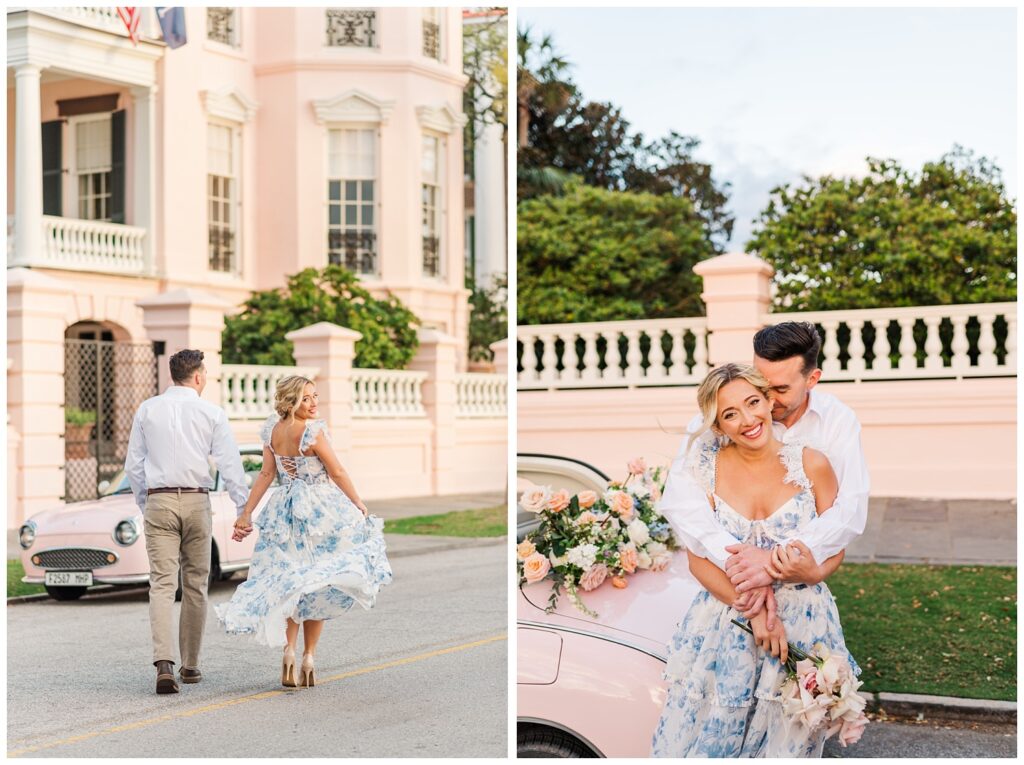 styled engagement session in Charleston with the Pink Figgy