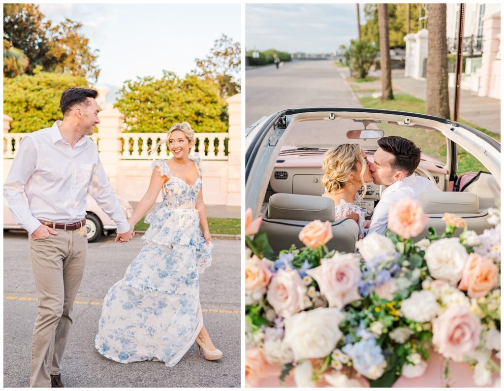 spring styled engagement session in Charleston