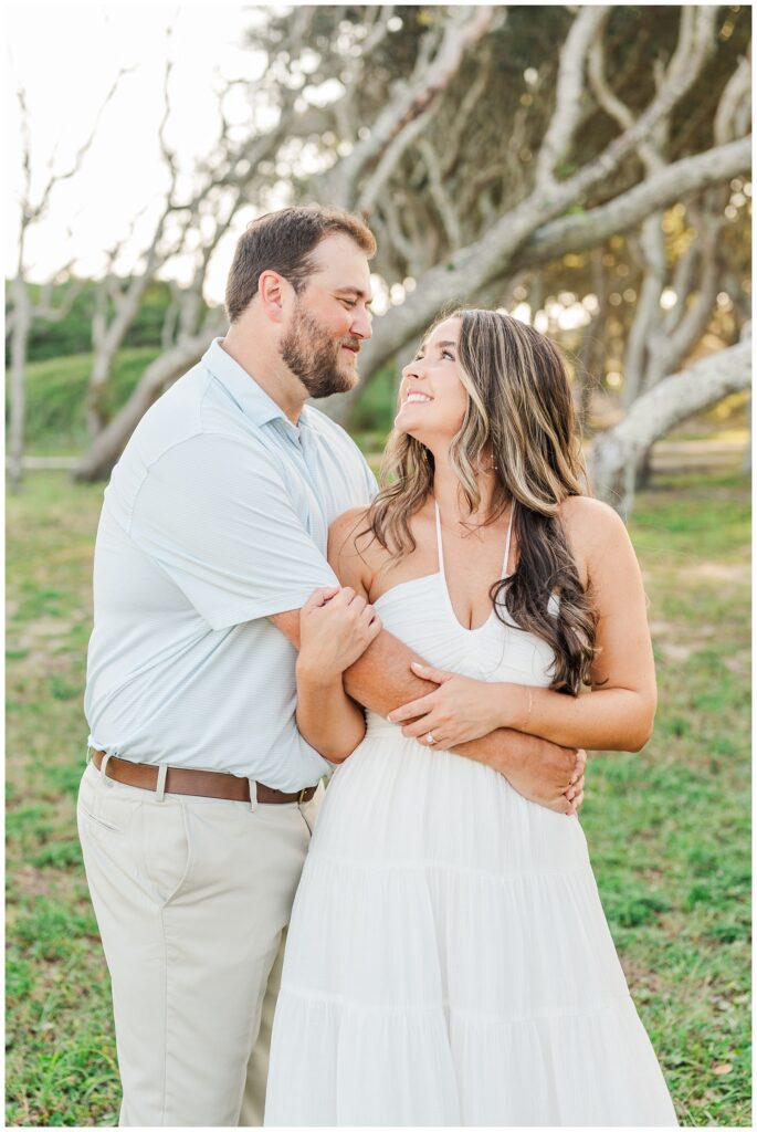 Fort Fisher engagement session at Kure Beach in the summer