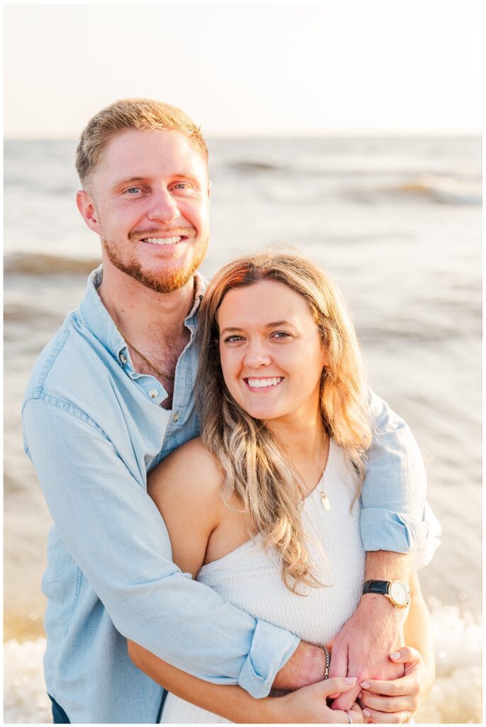 Oak Island, NC engagement session on the beach
