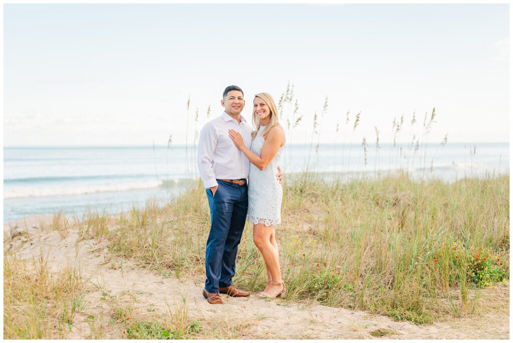 Wilmington wedding photographer on the beach for NC engagement session