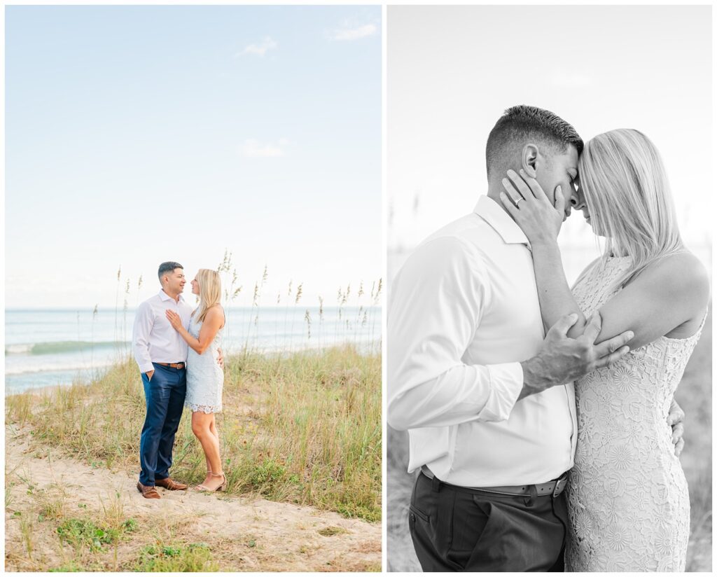 engagement session on the beach at Fort Fisher, NC