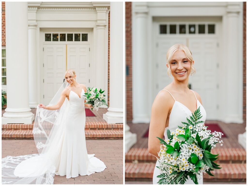 bridal portrait session by Raleigh wedding photographer
