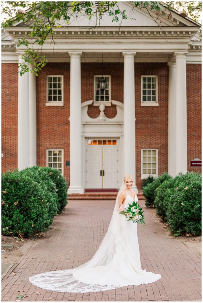 Meredith College bridal portrait session in Raleigh, North Carolina