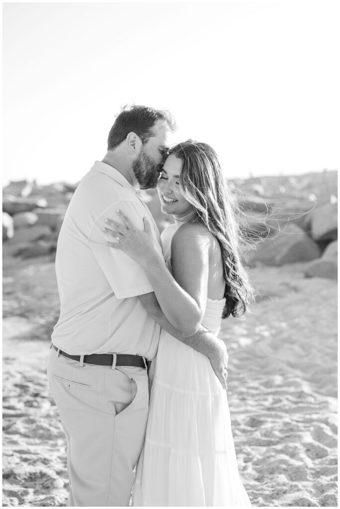 Fort Fisher, NC engagement session at golden hour 