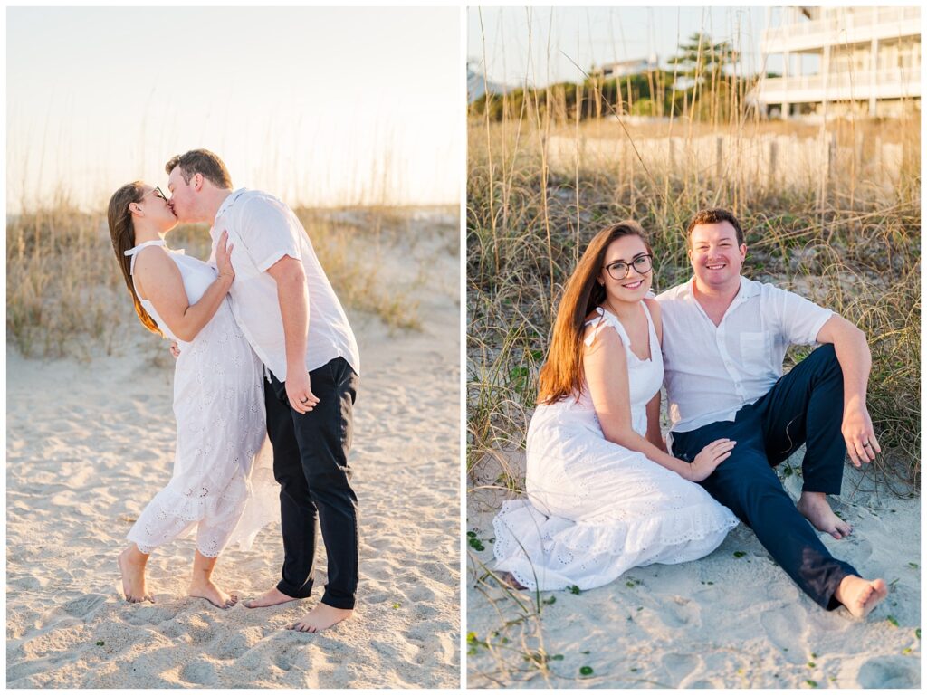 Wrightsville Beach engagement session during golden hour