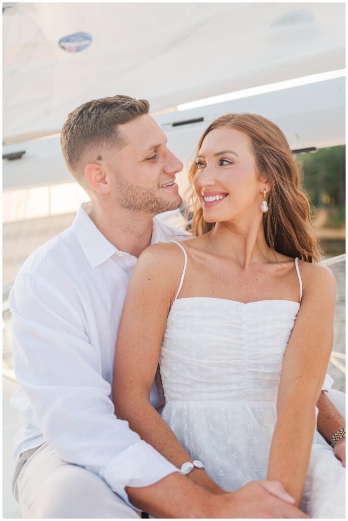 engagement portraits in Carolina Beach with Wilmington wedding photographer