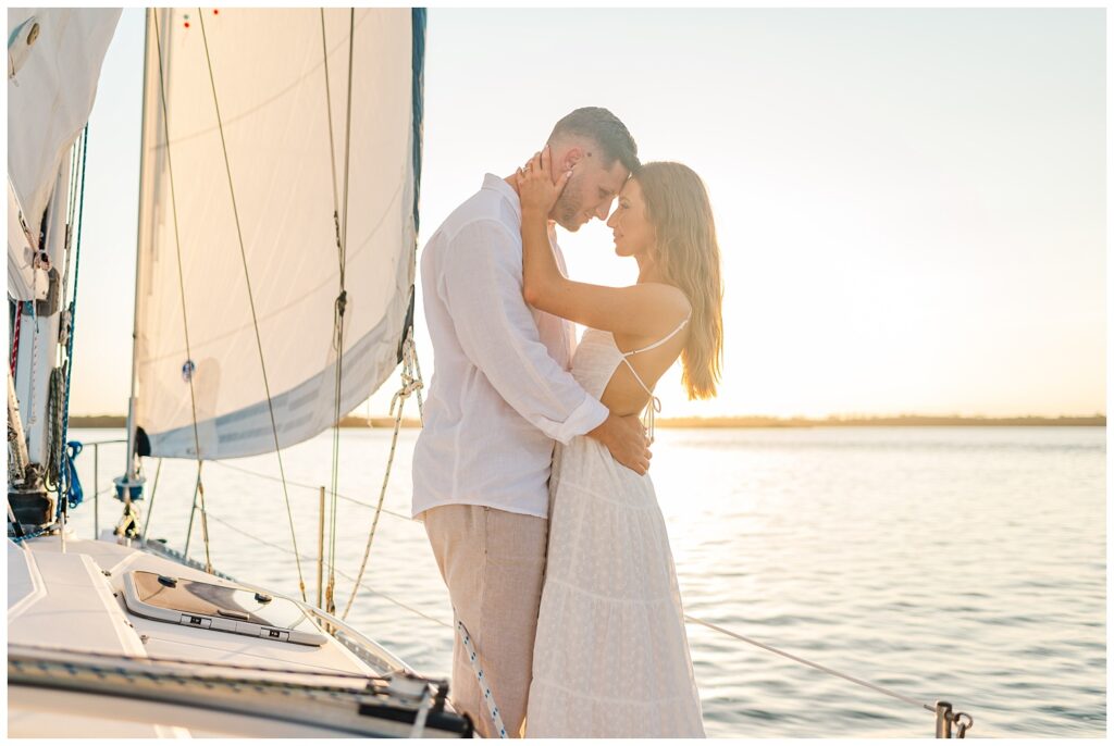 sunset engagement portraits in Carolina Beach, NC