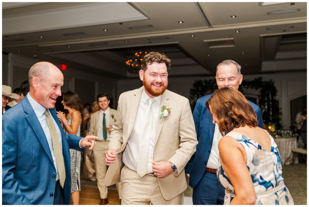 Hilton Head, SC wedding photographer on the dance floor at reception