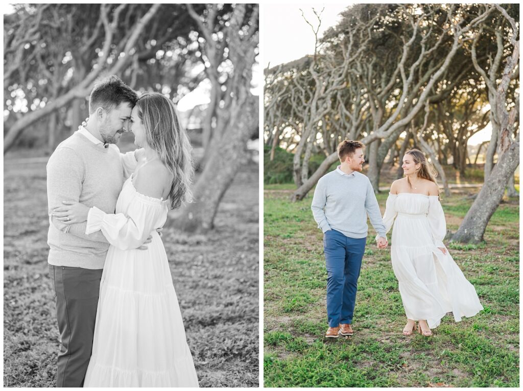 engagement session at Fort Fisher with Wilmington photographer