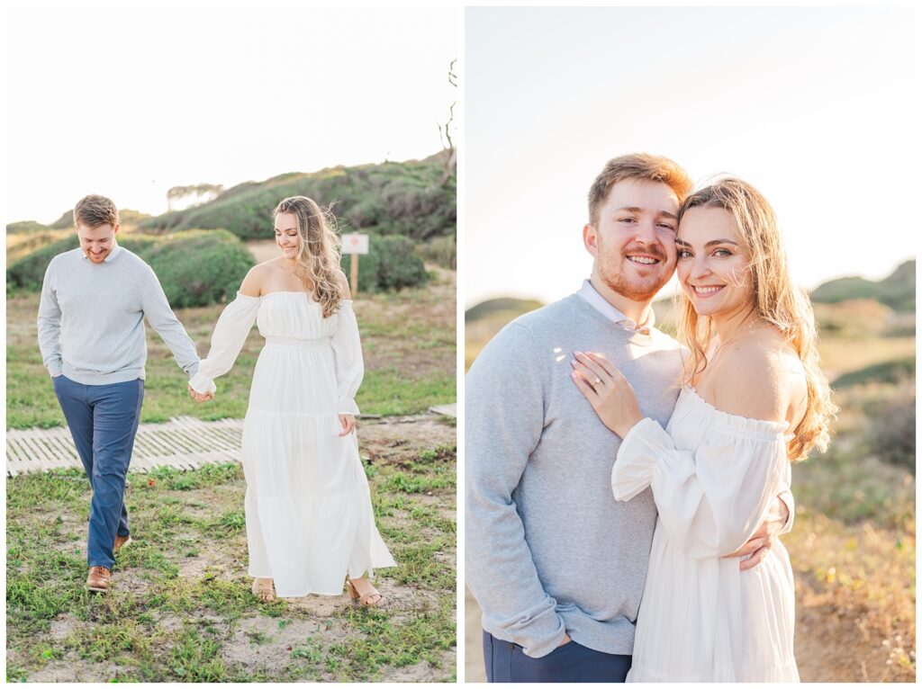 summer engagement photoshoot at Fort Fisher, NC