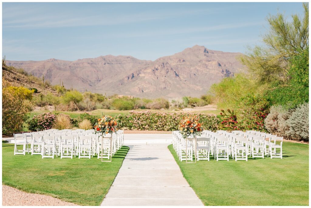 wedding ceremony set up outside 