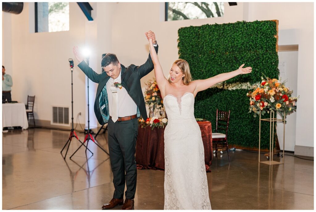 bride and groom finishing their first dance together at the Gold Canyon Golf Resort venue