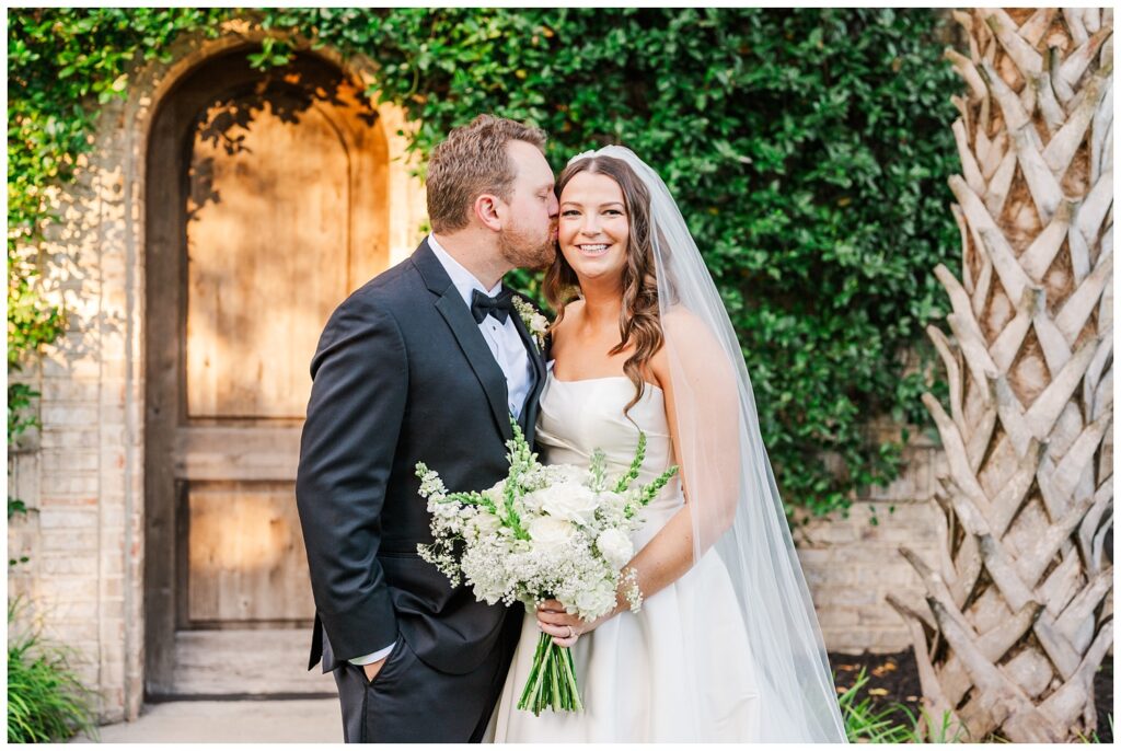 Wilmington wedding photographer with bride and groom during golden hour portraits 